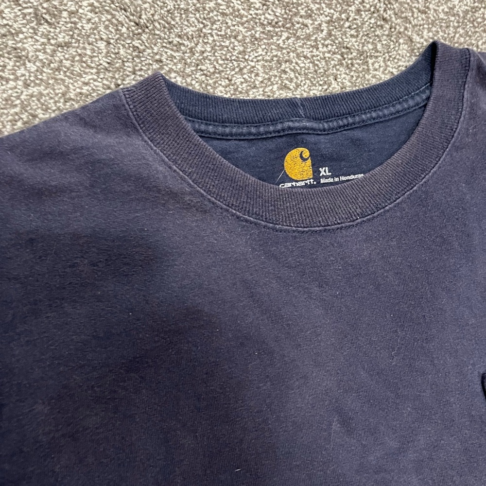 Carhartt Men's Dark Blue Short Sleeve Tee - Picture 2 of 2